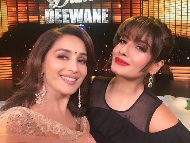 Madhuri Dixit caught up with fellow 90s superstar Raveena Tandon and the rest is history (watch video)