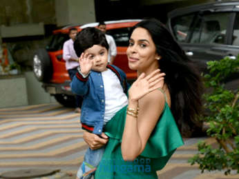 Mallika Sherawat snapped with her nephew Rasher Lambia in Yari Road