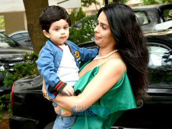 Mallika Sherawat snapped with her nephew Rasher Lambia in Yari Road
