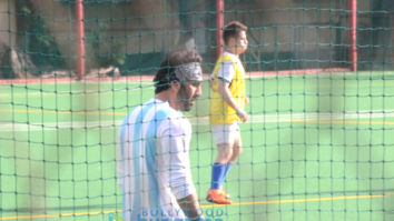 Ranbir Kapoor and others snapped during a football match
