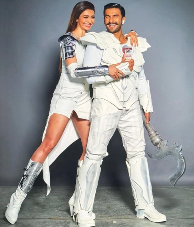 Ranveer Singh and Sanju actress Karishma Tanna sport futuristic look for a commercial shoot