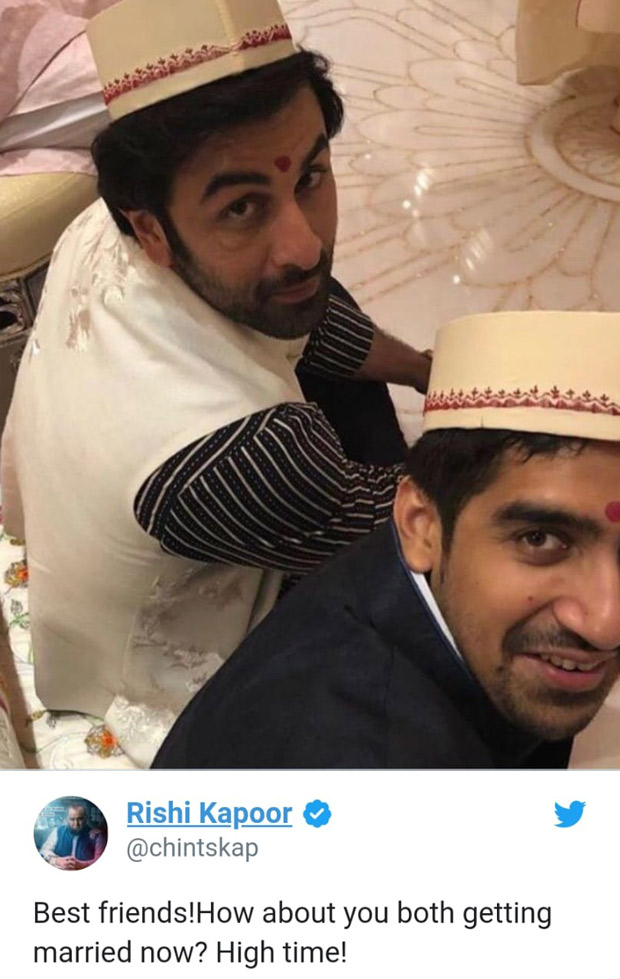 Rishi Kapoor shares a pic of the person he wants Ranbir Kapoor to get married to, and it's not Alia Bhatt! 