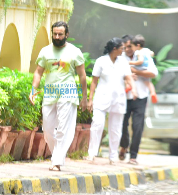 Saif Ali Khan and Taimur Ali Khan snapped near their house in Bandra