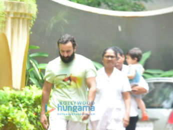 Saif Ali Khan and Taimur Ali Khan snapped near their house in Bandra