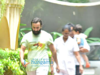 Saif Ali Khan and Taimur Ali Khan snapped near their house in Bandra