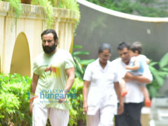 Saif Ali Khan and Taimur Ali Khan snapped near their house in Bandra