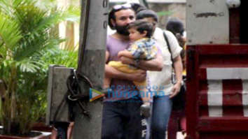 Saif Ali Khan snapped with Taimur Ali Khan in Bandra
