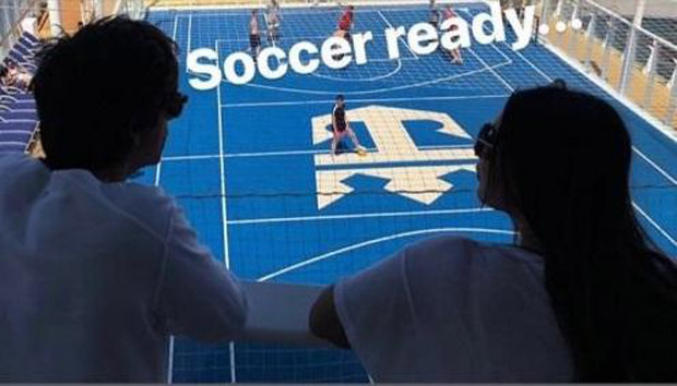 Shah Rukh Khan and Gauri Khan are soccer ready in this candid picture in Barcelona