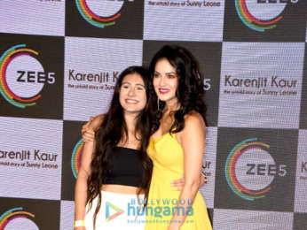 Sunny Leone and husband Daniel Weber snapped at the launch of Karenjit Kaur