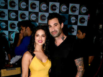 Sunny Leone and husband Daniel Weber snapped at the launch of Karenjit Kaur