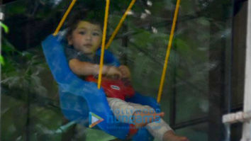 Taimur Ali Khan snapped on a swing