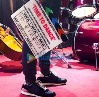 on the set of the movie Time To Dance