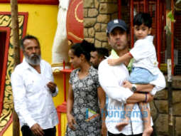 Tusshar Kapoor snapped with son at Shani Mandir