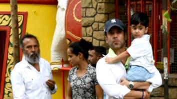 Tusshar Kapoor snapped with son at Shani Mandir