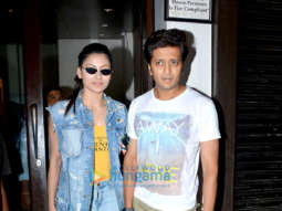 Urvashi Rautela and Riteish Deshmukh spotted at Bastian in Bandra