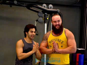 Varun Dhawan snapped with WWE star Braun Strowman