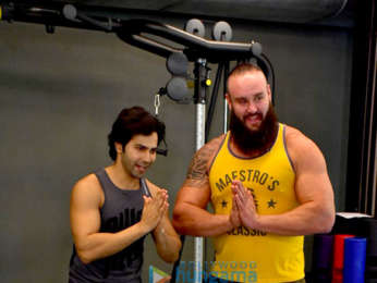 Varun Dhawan snapped with WWE star Braun Strowman