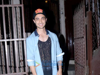 Aayush Sharma snapped at a dubbing studio in Bandra