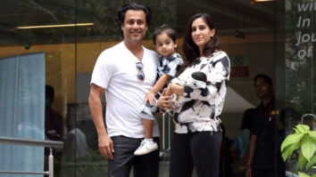 Abhishek Kapoor snapped with his wife Pragya and his new born baby boy Shamsher at Hinduja Hospital