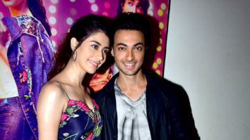 Ayush Sharma and Warina Hussain snapped promoting Loveratri at National College in Bandra