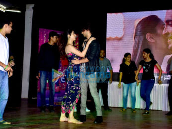Ayush Sharma and Warina Hussain snapped promoting Loveratri at National College in Bandra