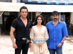 Cast and crew of Yamla Pagla Deewana Phir Se snapped during media interactions