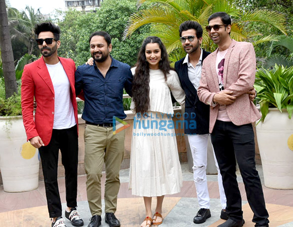 cast of the film stree snapped during media interactions at novotel hotel in juhu 1