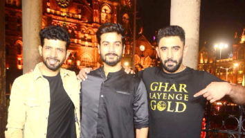 Gold cast Amit Sadh, Vineet Kumar Singh and Sunny Kaushal snapped at Chhatrapati Shivaji Maharaj Terminus for India Turns Gold event