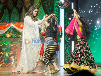 Huma Qureshi snapped on sets of the show India's Best Dramebaaz