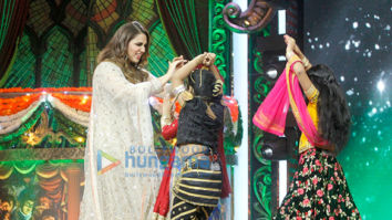 Huma Qureshi snapped on sets of the show India’s Best Dramebaaz
