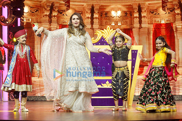 huma qureshi snapped on sets of the show indias best dramebaaz 2