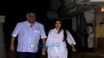 Janhvi Kapoor, Khushi Kapoor and Boney Kapoor spotted at Arjun Kapoor’s residence in Juhu