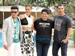 John Abraham, Aisha Sharma and Manoj Bajpayee does a photoshoot for Satyamave Jayate