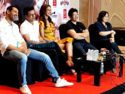 John Abraham, Manoj Bajpayee, Aisha Sharma, Milap Zaveri and Monisha Advani promote Satyameva Jayate in Ahmedabad