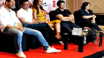 John Abraham, Manoj Bajpayee, Aisha Sharma, Milap Zaveri and Monisha Advani promote Satyameva Jayate in Ahmedabad