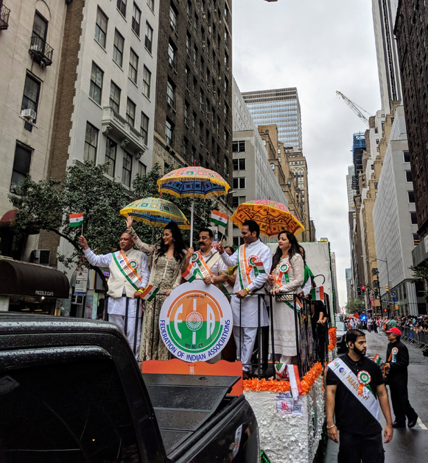 Kamal Haasan and Shruti Haasan attend the India Day Parade in New York