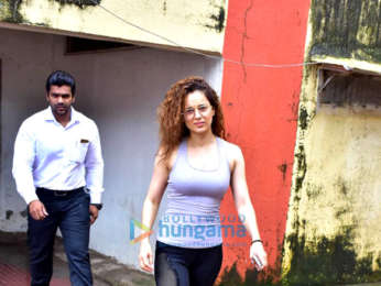 Kangana Ranaut spotted at the gym in Bandra