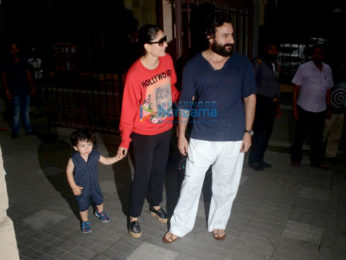 Kareena Kapoor Khan, Saif Ali Khan and Taimur Ali Khan snapped at Kunal Khemu's residence at Khar