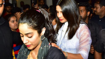 Priyanka Chopra Janhvi Kapoor and Ishaan Khatter SPOTTED at Bastain in Bandra
