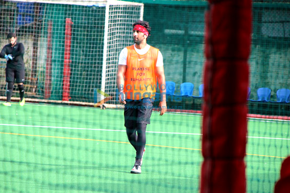 Ranbir Kapoor, Ishaan Khatter and others snapped during a football match Ranbir Kapoor, Ishaan Khatter and others snapped during a football match