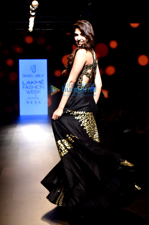 Rhea-Chakraborty-walks-for-Urvashi-Juneja-at-Lakme-Fashion-Week-3
