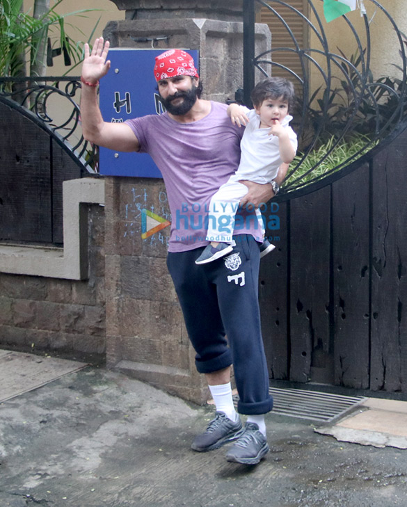 Saif Ali Khan And Taimur Ali Khan spotted in Bandra Saif Ali Khan And Taimur Ali Khan spotted in Bandra