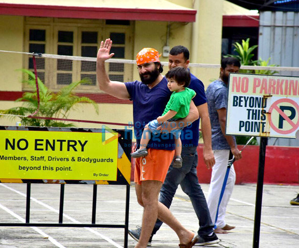 Saif Ali Khan and Taimur Ali Khan snapped in Bandra Saif Ali Khan and Taimur Ali Khan snapped in Bandra
