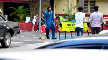 Saif Ali Khan and Taimur Ali Khan snapped playing football