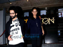 Shahid Kapoor and Mira Rajput spotted after watching Gold at PVR Icon in Andheri