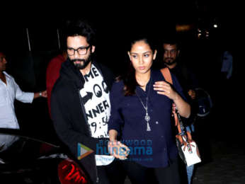 Shahid Kapoor and Mira Rajput spotted after watching Gold at PVR Icon in Andheri
