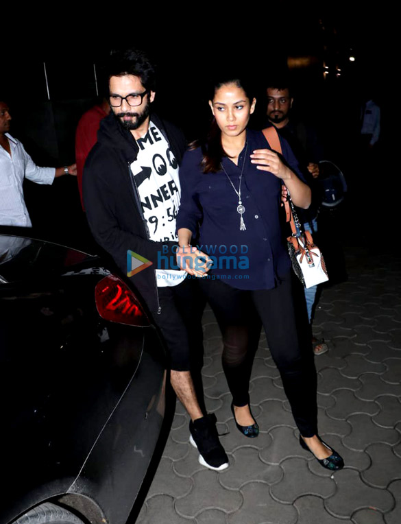 shahid kapoor and mira rajput spotted at pvr icon in andheri post watching gold 3