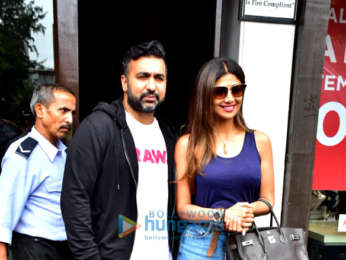 Shilpa Shetty and Raj Kundra spotted at Bastian in Bandra