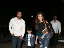 Shilpa Shetty snapped with her family in Juhu