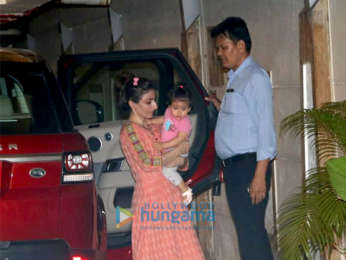 Soha Ali Khan and daughter Inaaya Naumi snapped at Saif Ali Khan's residence in Bandra
